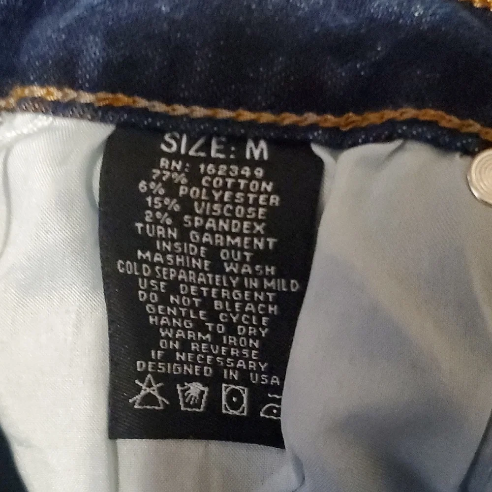 Rockstar Original Dark Blue Distressed Flare Jeans - Picture 4 of 9